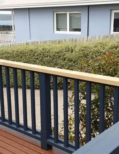 Outdoor timber feature built to suit the property